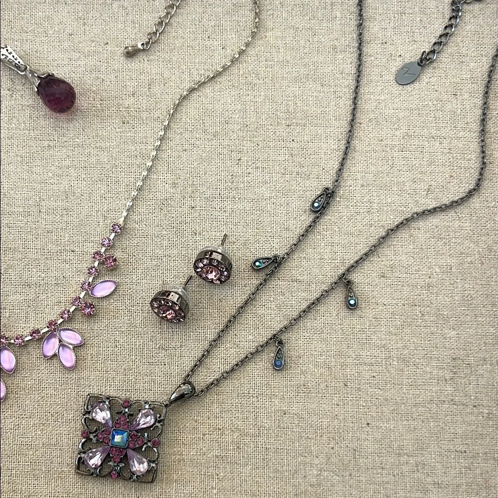 Elegant Purple and Silver Jewelry Set - Picture 5 of 12